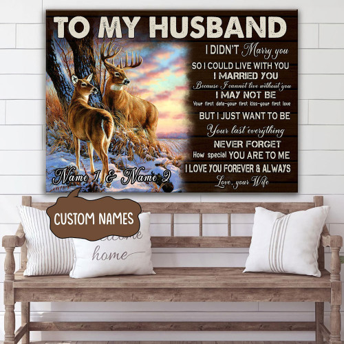 Personalized Gift For Hunting Husband To My Husband Canvas