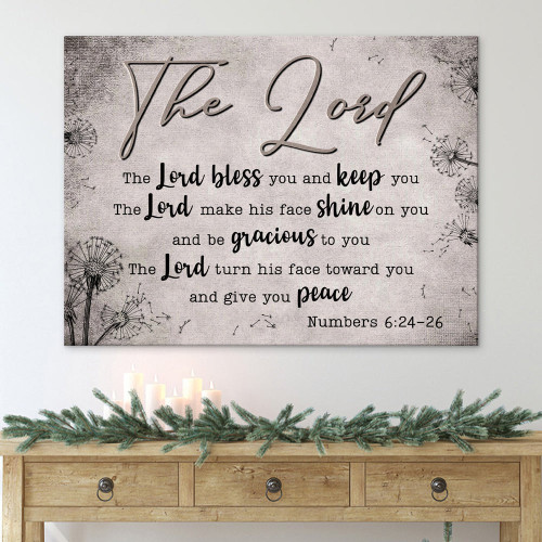 May The Lord Bless You And Keep You Scripture Christian Canvas