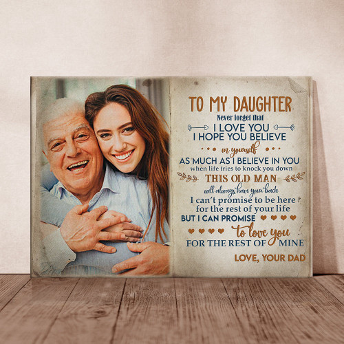 Personalized Gift For Daughter To My Daughter Photo Book Page Canvas
