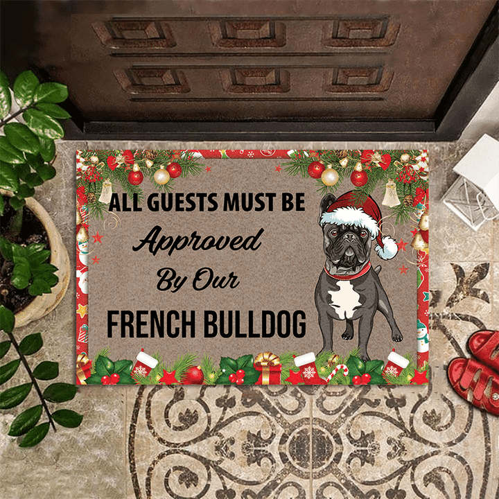 French Bulldog Christmas Doormat