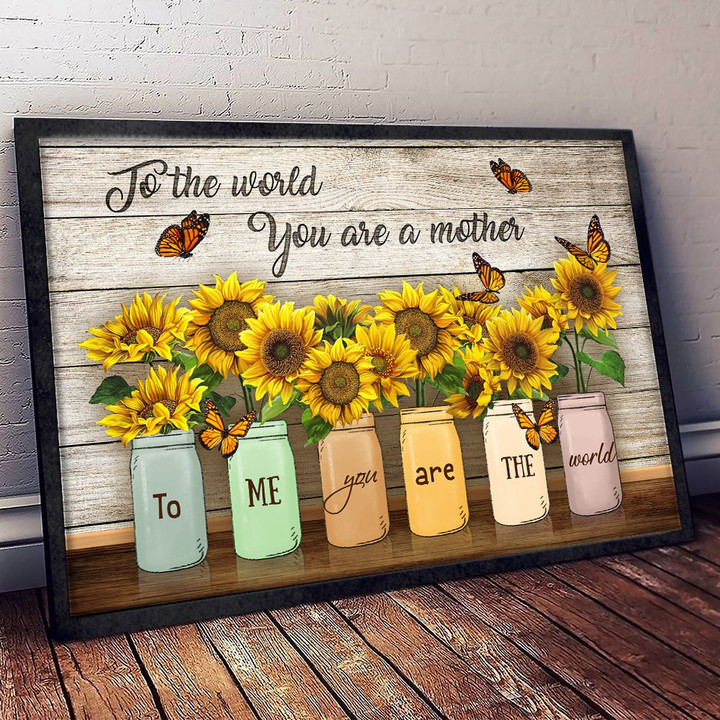 Mom You Are My World Canvas Gift For Mom