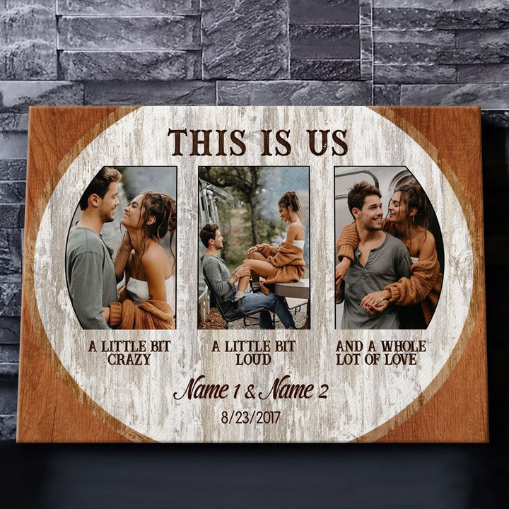 Personalized This Is Us 3 Images Couple Canvas
