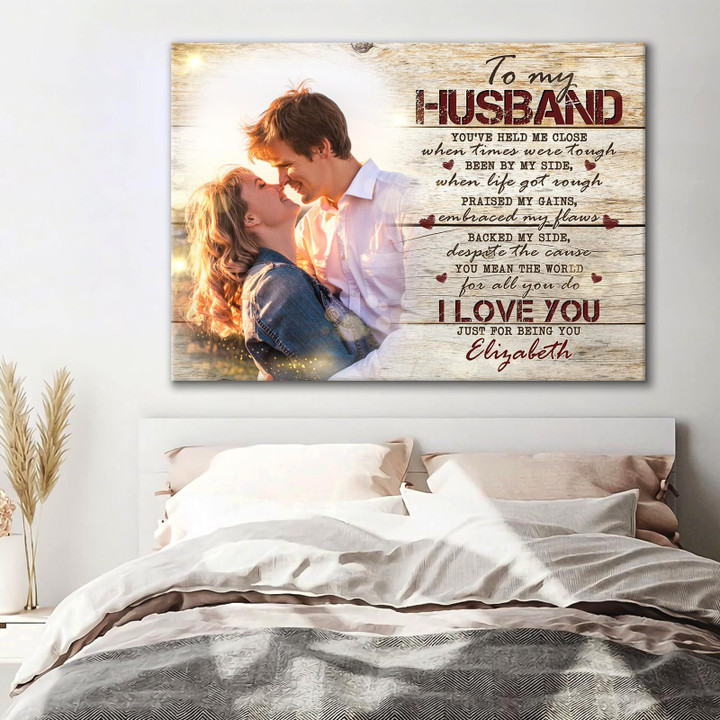 For Him To My Husband On Valentine's Day Personalized Canvas