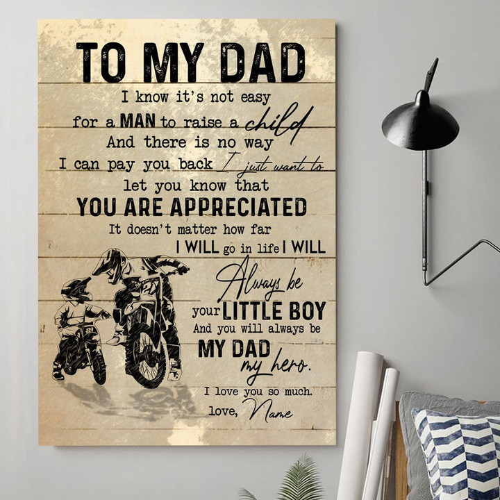 Dad From Son To My Dad I Want To Say Thank You Personalized Canvas