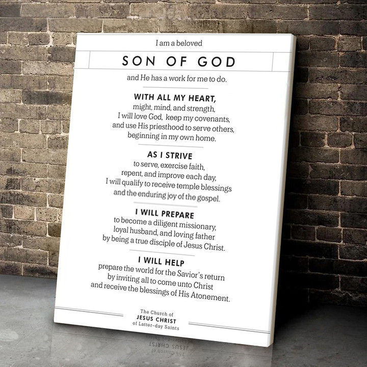 Son Of God With All My Heart Gift For Christian Canvas