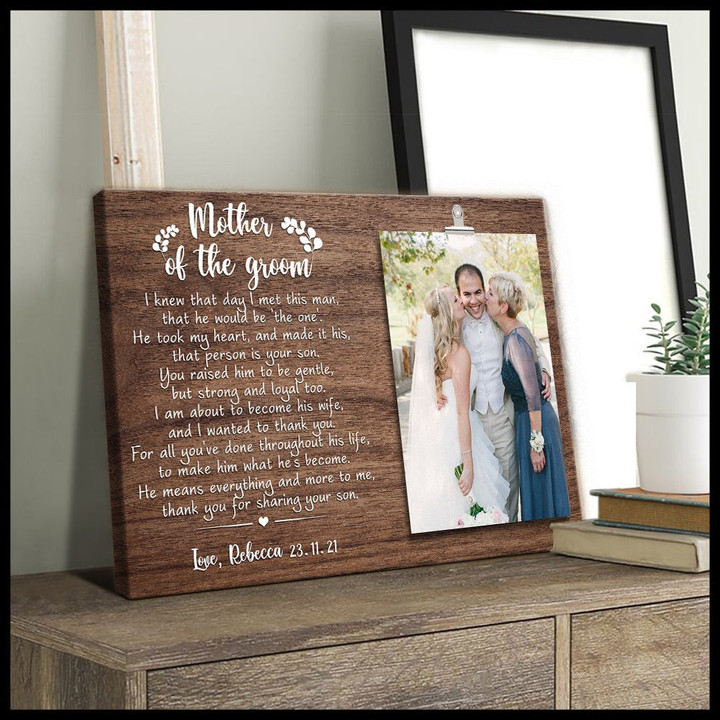 Gift For Mother-in-law Mother Of The Groom Wedding Personalized Canvas