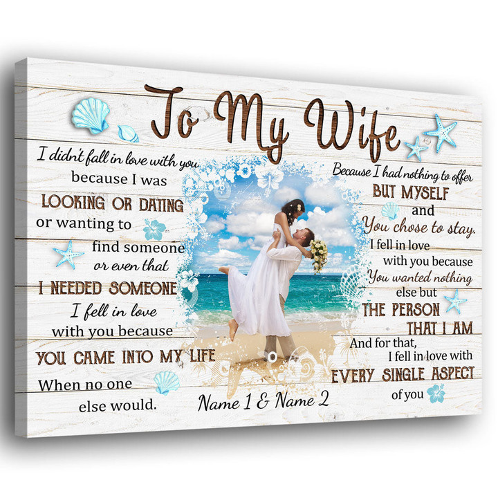 Ocean Fell In Love With Every Aspect Of You Personalized Canvas