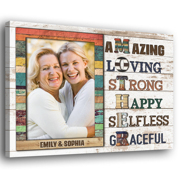 Mom And Daughter Graceful Mother Meaningful Personalized Canvas