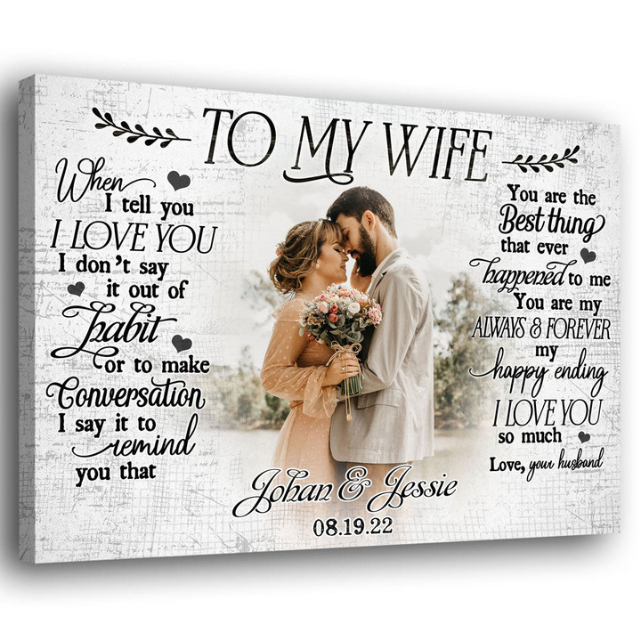 Love So Much Wedding Anniversary Personalized Canvas For Wife