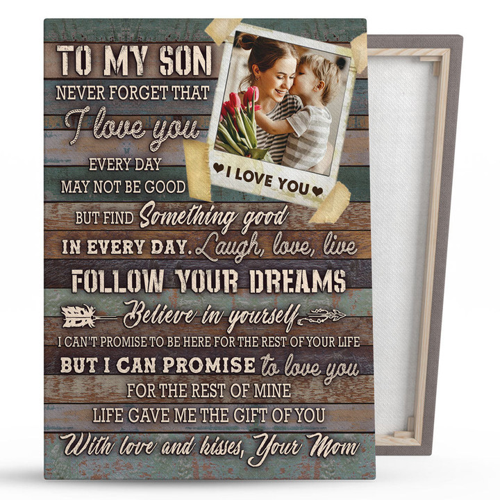 To Son From Mom Meaningful Personalized Canvas