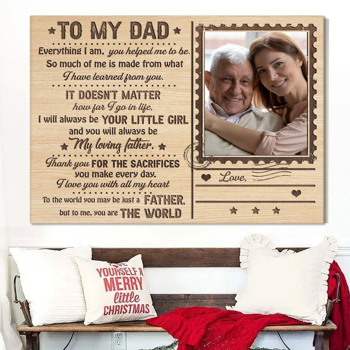 Dad From Daughter I Have Learned From You Personalized Canvas