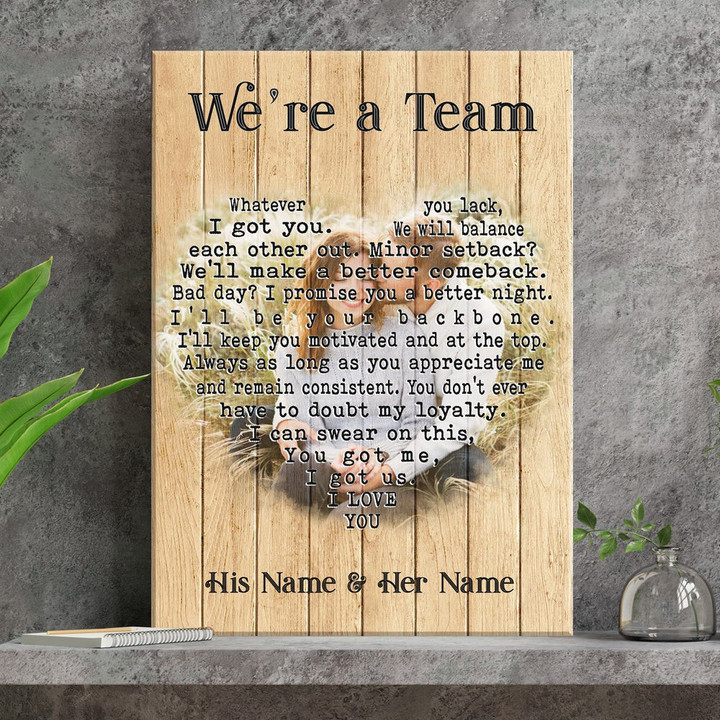 Personalized Image We're A Team Canvas