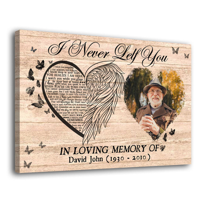Angel Wings Memorial Sympathy Loss Of Beloved One Personalized Canvas