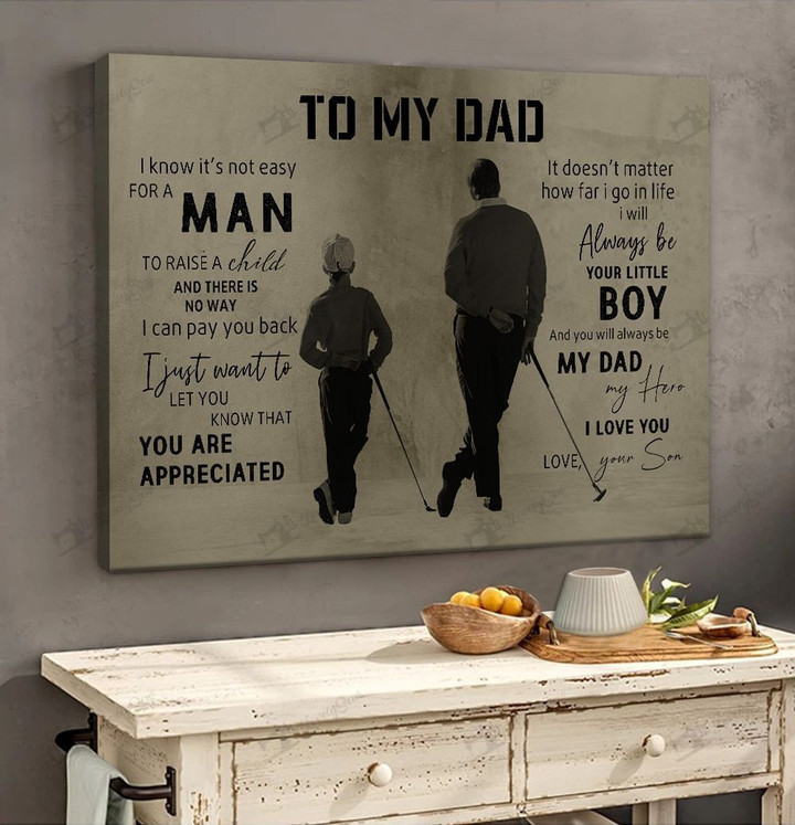 To my Dad-Golf Poster & Matte Canvas TRK21052605-TRD21052605