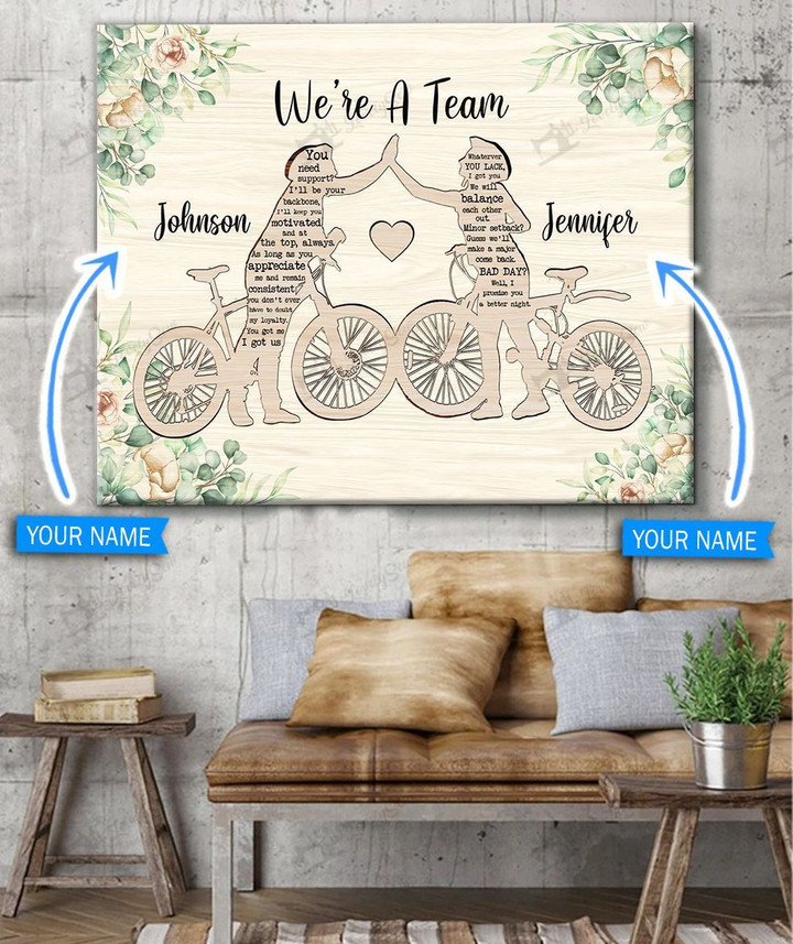 Cycling Couple Personalized Poster & Matte Canvas TRK21010602-TRD21010602