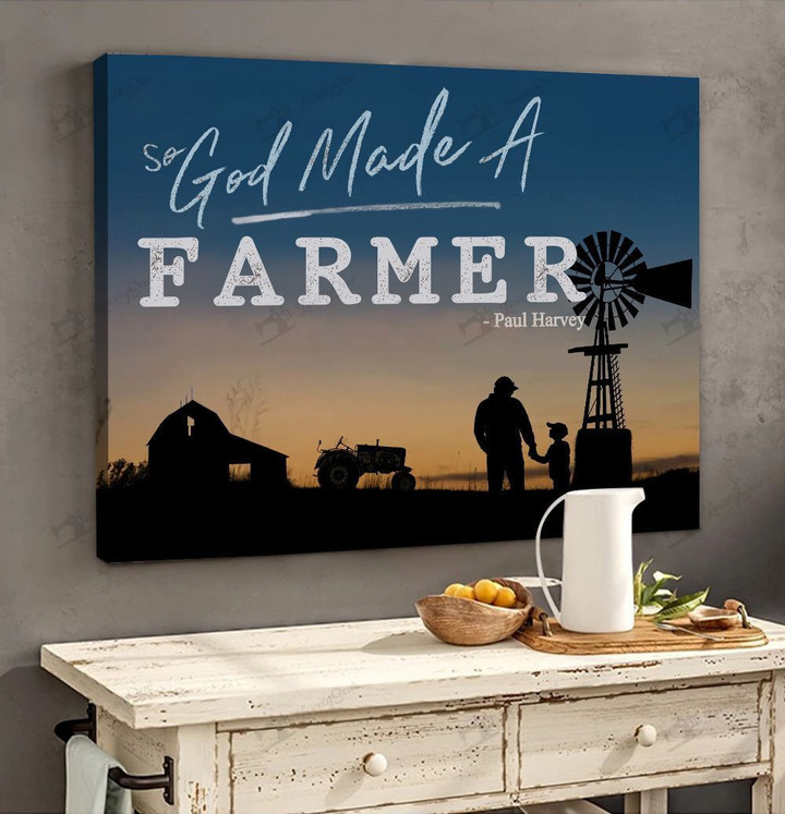 BID20080603-BIK20080603 So God Made A Farmer Dad-Son Canvas & Poster