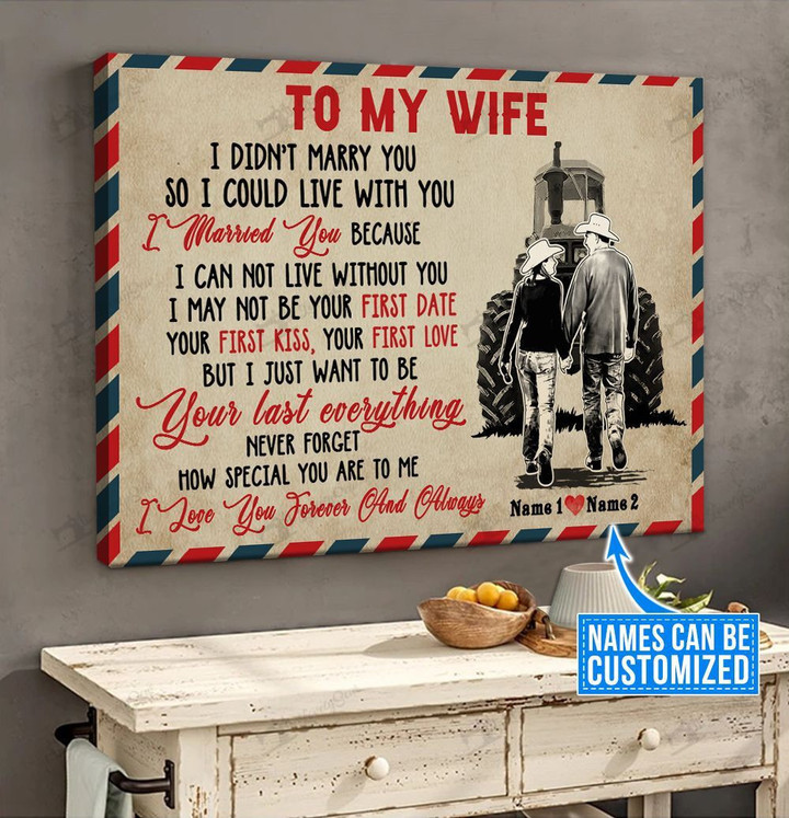 To my wife-Tractor Farmer Personalized Poster & Matte Canvas DVK21030802-DVD21030802