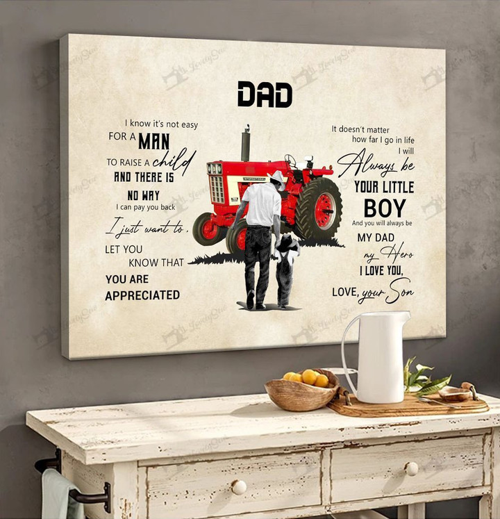 Dad International Red Tractor Poster & Matte Canvas BIK21010502-BID21010502