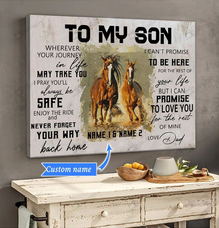 Horse To My Son-Dad Personalized Poster & Matte Canvas BIK21052003-BID21052003