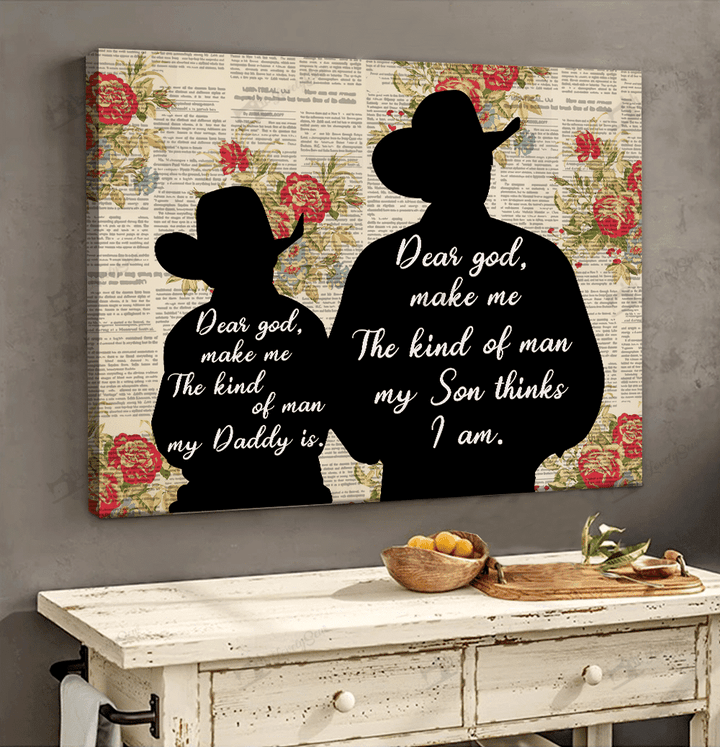 Dad Son Cowboy Prayers Poster & Matte Canvas BIK21012801-BID21012801