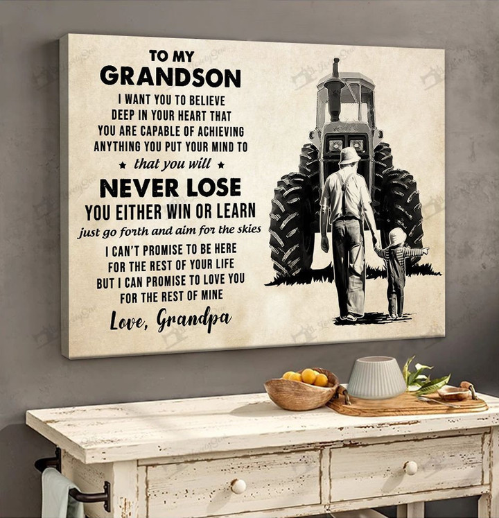To my Grandson-Tractor Poster & Matte Canvas DVK21012202-DVD21012202