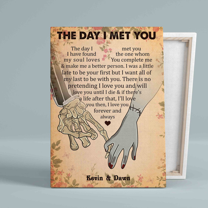 Personalized Name Canvas, The Day I Met You Canvas, Family Canvas, Anniversary Canvas