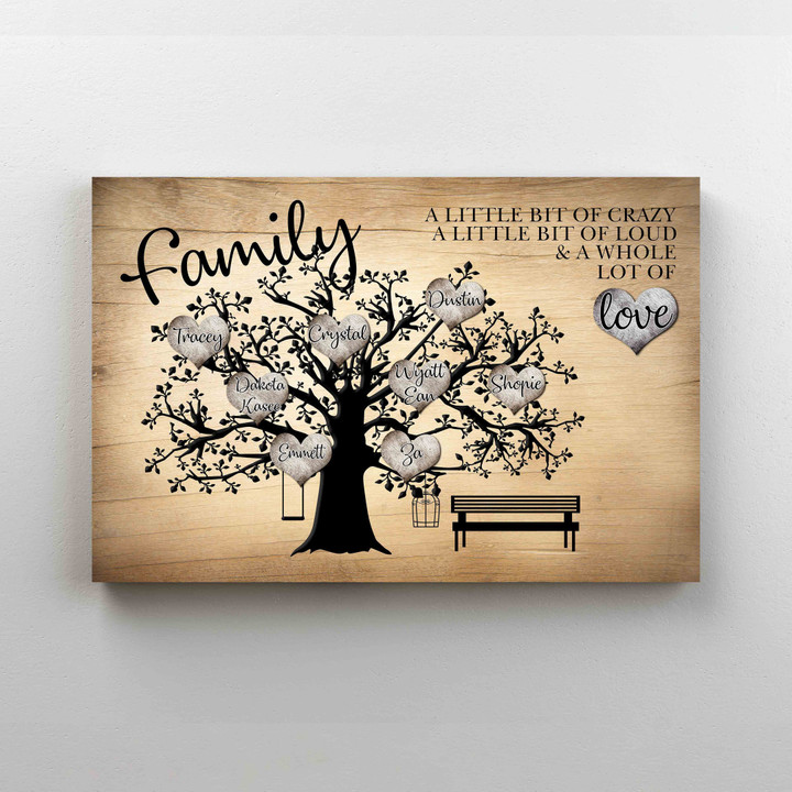 Personalized Name Canvas, A Little Bit Of Crazy Canvas, Family Canvas, Gift Canvas