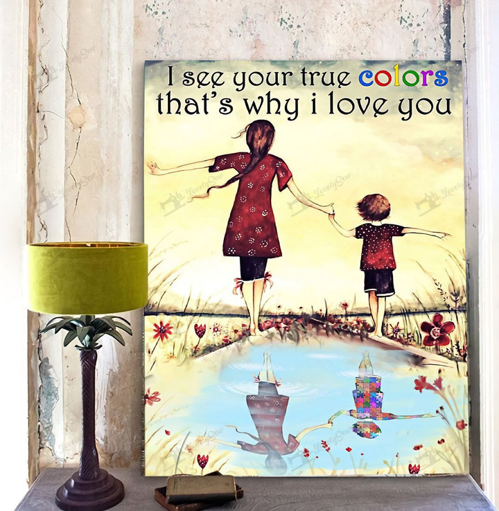 DVD20072403 Mom and son Autism-I see your true colors Matte Canvas