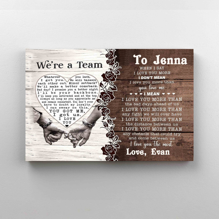 Personalized Name Canvas, We're A Team Canvas, Family Canvas, Gift Canvas