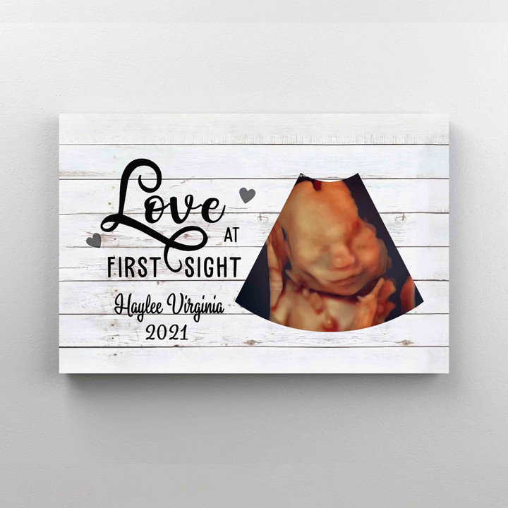 Personalized Image Canvas, Love At The First Sight Canvas, Ultrasound Canvas, Family Canvas
