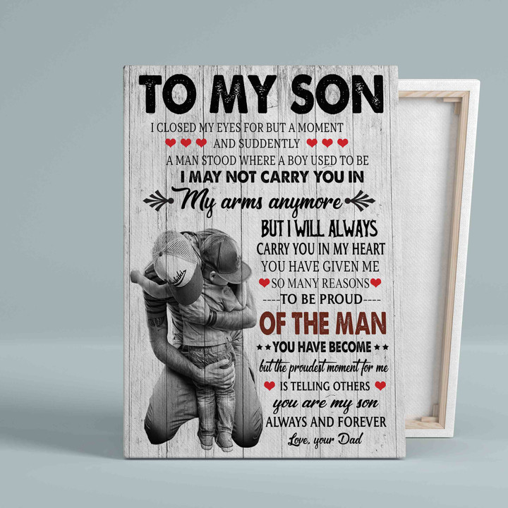 To My Son Canvas, Dad And Son Canvas, Family Canvas, Memorial Canvas, Wall Art Canvas, Gift Canvas
