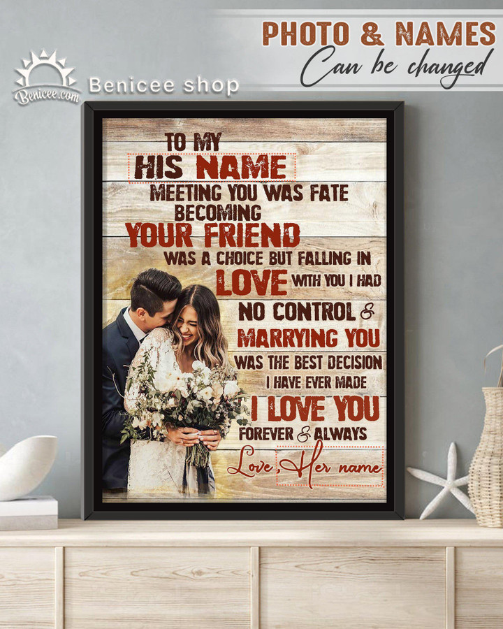 BENICEE Personalized Anniversary Gift Frame Canvas Wall Art I Love You Top 3 Home Decor
