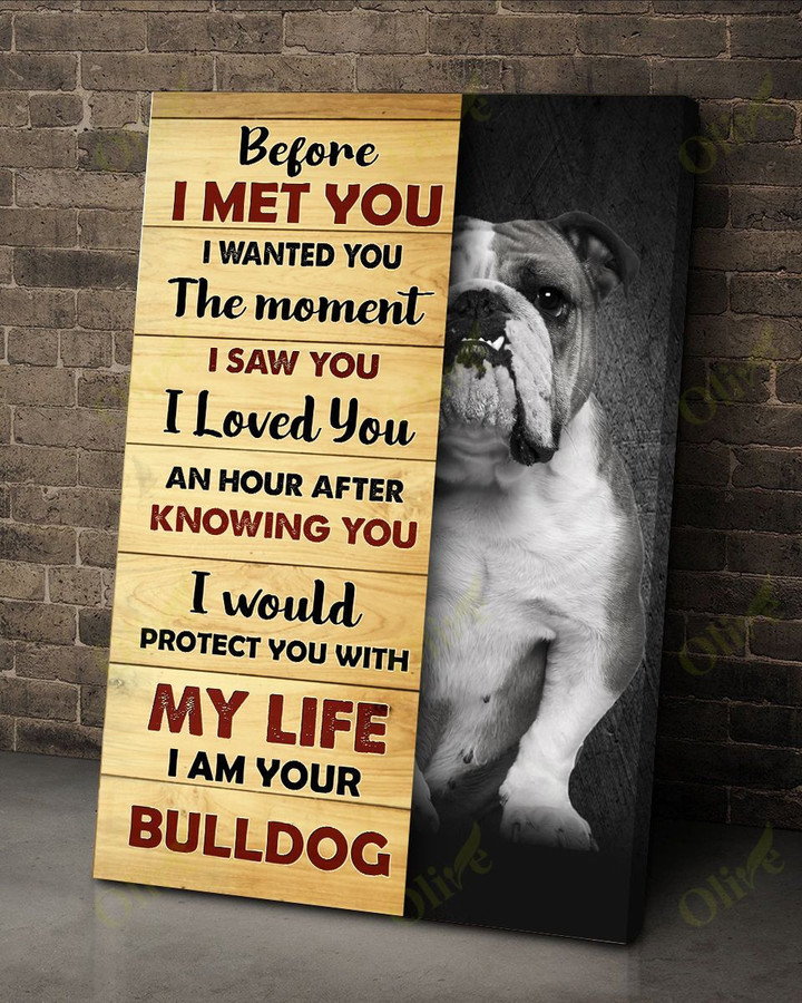 English Bulldog - You are my best friend Canvas