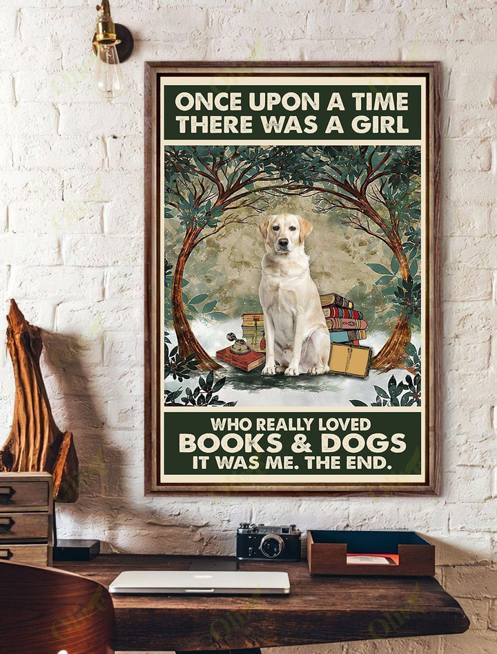 Labrador - A girl loved books and dogs Canvas
