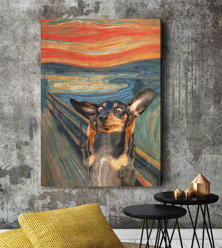 Dachshund - The screaming dog Canvas