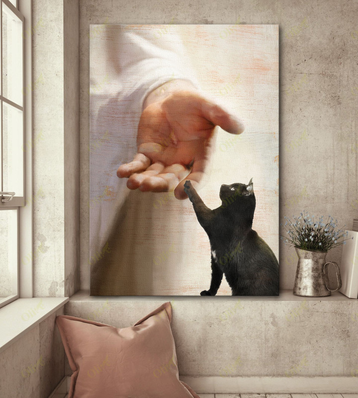Black Cat - Take my hand Canvas