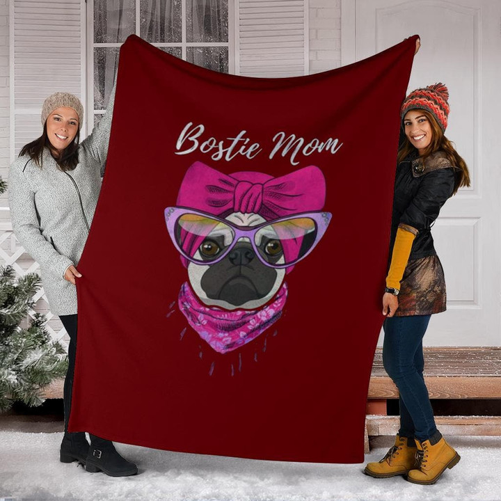 Bostie Mom Microfleece Blanket