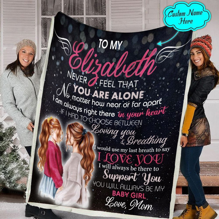 Personalized Gift For Daughter always love you Throw Blanket