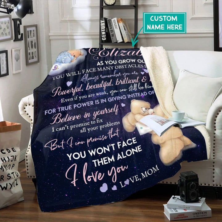 Personalized Gift For Daughter Believe In Yourself Throw Blanket