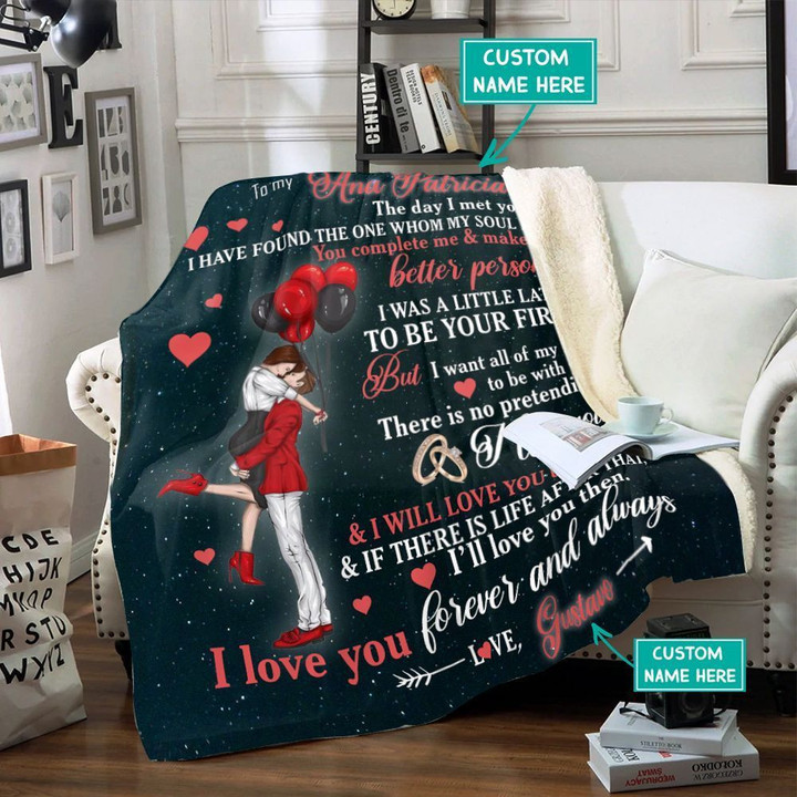 Personalized Gift for Wife I Love You Throw Blanket