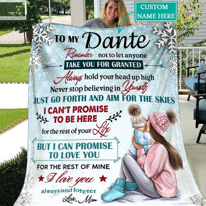 Personalized Gift For Son Promise To Love You Fleece Throw Blanket