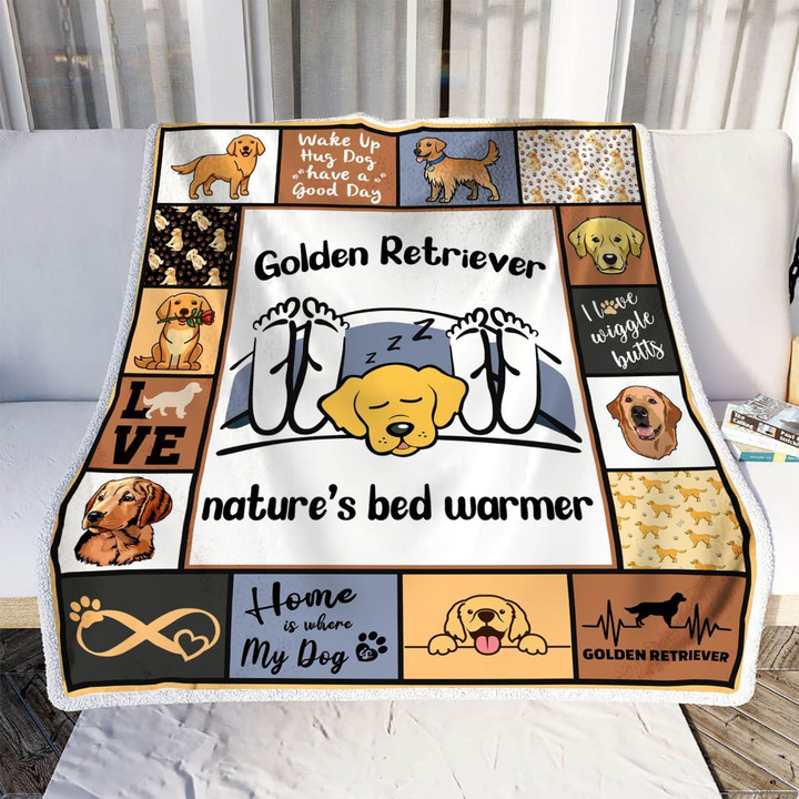 Nature Bed warmer Golden Retriever Quilt Blanket