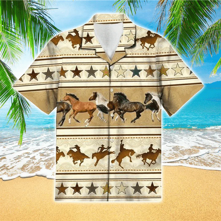 Horse Pattern Hawaiian Shirt for men, Women