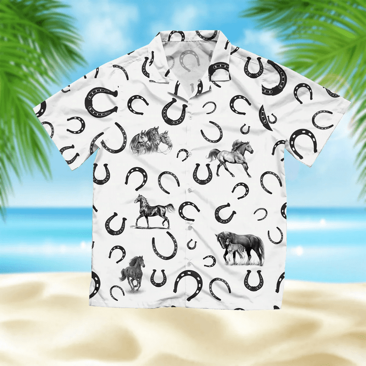 Horse pattern - Hawaiian Shirt, Summer Hawaiian Shirts for Men and Women Aloha Beach Shirt