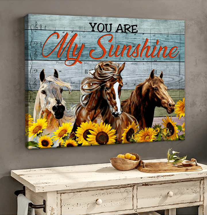 Horse You Are My Sunshine Poster & Matte Canvas BIK21040804-BID21040804