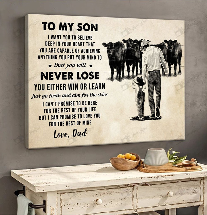 To my son-Angus cow Poster & Matte Canvas DVK21012203-DVD21012203