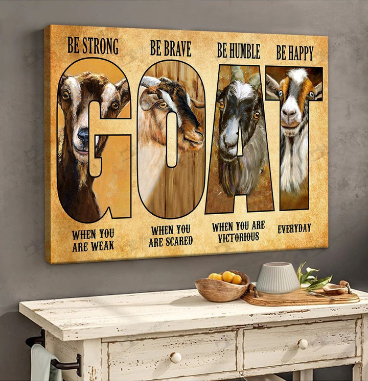 Be happy-Goat Poster & Matte Canvas DVK21031602-DVD21031602