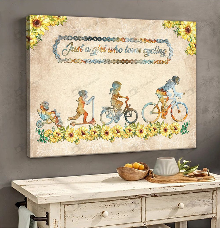 Just a girl who loves Cycling Poster & Matte Canvas TRK21031802-TRD21031802