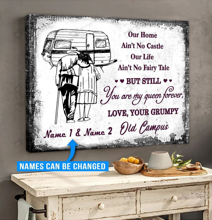 You are my Queen-Old campus Personalized Poster & Matte Canvas DVK21040901-DVD21040901