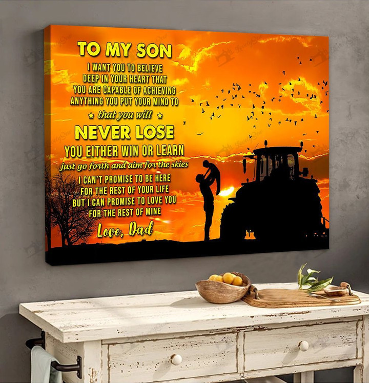 To my Son-Farmer Tractor Poster & Matte Canvas DVK21011401-DVD21011401